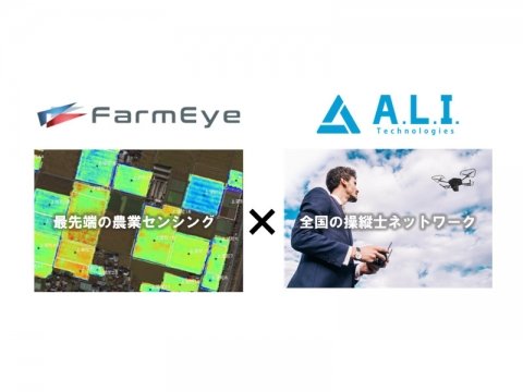 A.L.I. Technologiesとファームアイ、ドローンを用いた全国規模の農業センシングで連携