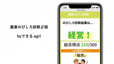 「できる.agri」、設問に答えるだけで「のびしろ」が分かる「できる.agri 農業のびしろ診断β版」をリリース