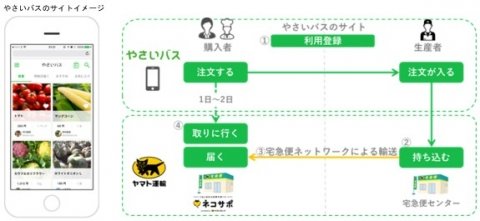 「やさいバス」、ヤマト運輸の宅急便と連携した農産品流通サービスをスタート
