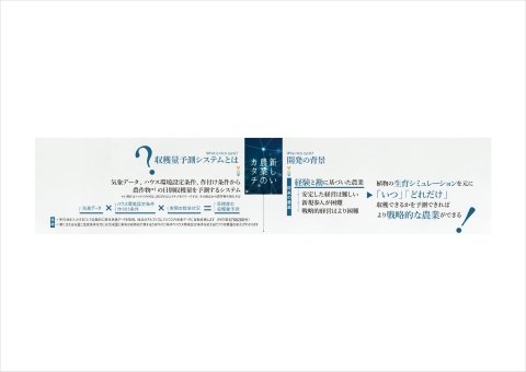 センサー不要で導入可能な施設栽培用の収穫量予測システムを開発