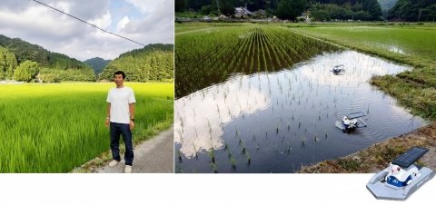 テムザック、水田用雑草抑制ロボット「雷鳥1号」の効果検証を島根県で実施