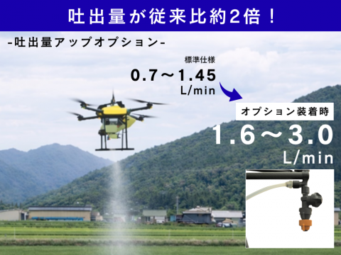 NTT eドローン、農業用ドローンの吐出量を2倍にするオプションを販売開始 いも・ねぎなどに用途拡大も
