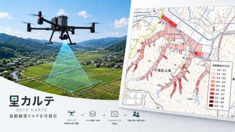 鳥獣被害対策の優先順位を可視化するサービス「里カルテ」提供開始
